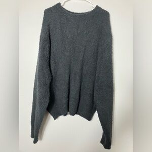SKIMS Teddy fleece pullover sweater women’s sz 2XL gray soft‎ comfort cozy